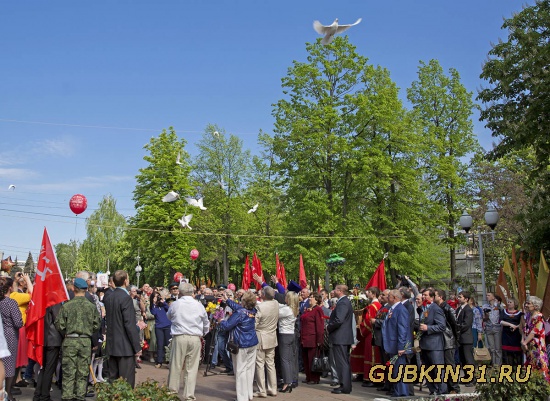 На празднике Дня Победы в Губкине