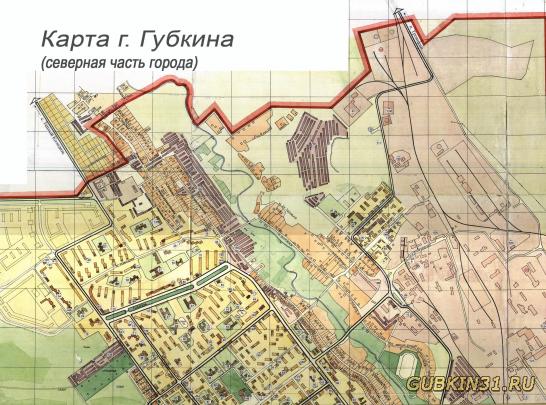Карта города Губкин