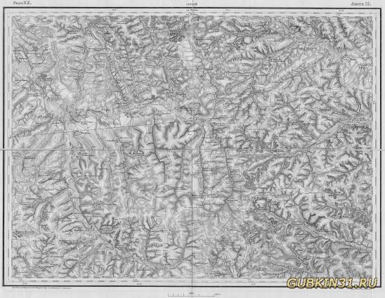Карта Губкинской территории 18 век.