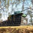 Памятник - мемориал с танком Т-34 недалеко от села Мантурово